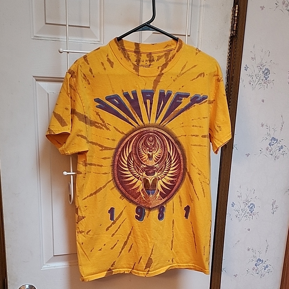 Journey 1981 Yellow Tie-Dye Men's Short Sleeve Tee